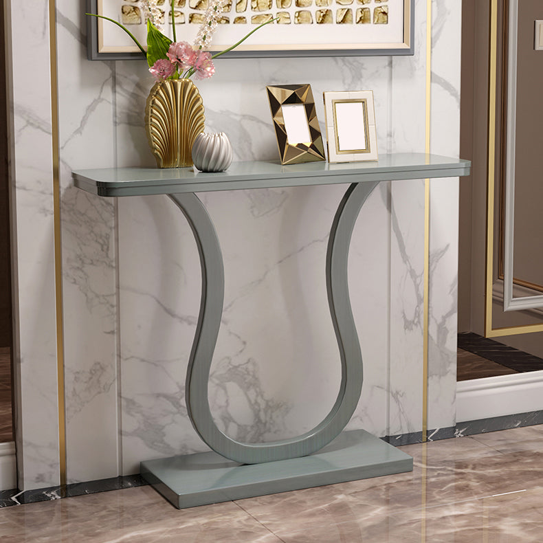 33.46" Tall Console Table 1-shelf Solid Wood Accent Table for Hall