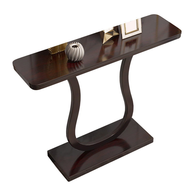 33.46" Tall Console Table 1-shelf Solid Wood Accent Table for Hall