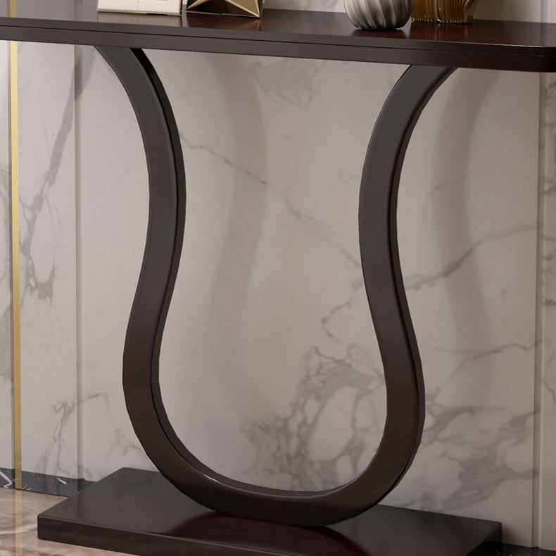 33.46" Tall Console Table 1-shelf Solid Wood Accent Table for Hall