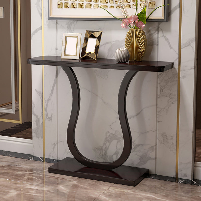 33.46" Tall Console Table 1-shelf Solid Wood Accent Table for Hall