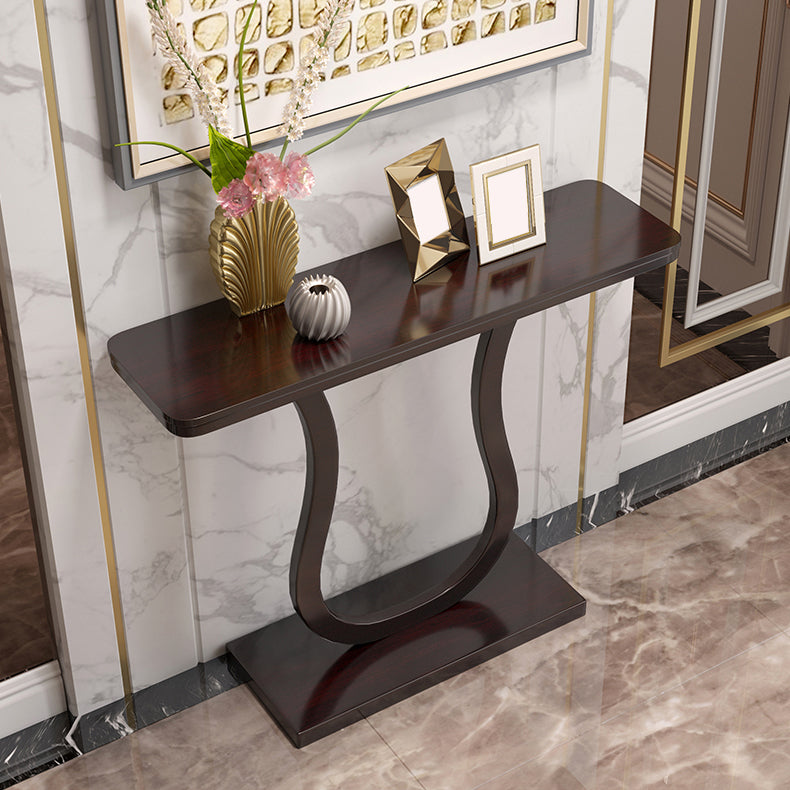 33.46" Tall Console Table 1-shelf Solid Wood Accent Table for Hall
