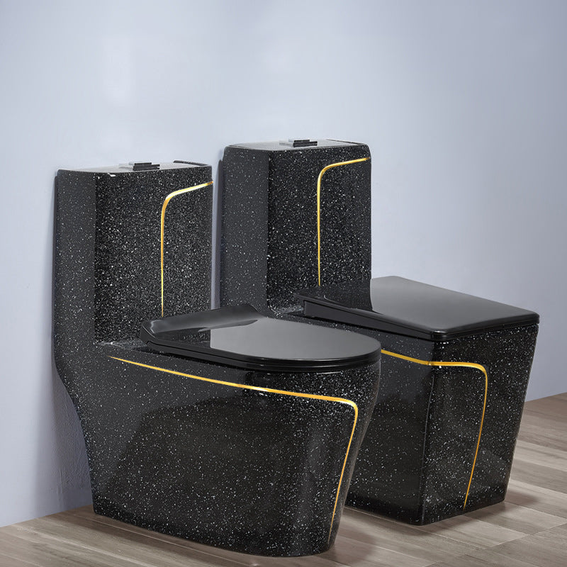 Floor Mount Flush Toilet Traditional One-Piece Toilet with Slow Close Seat