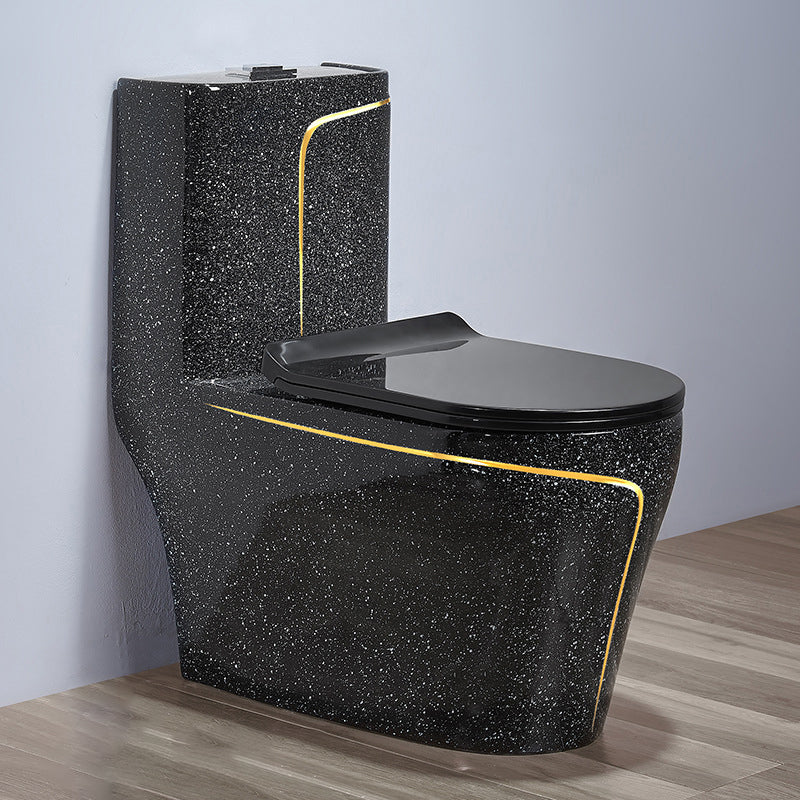 Floor Mount Flush Toilet Traditional One-Piece Toilet with Slow Close Seat