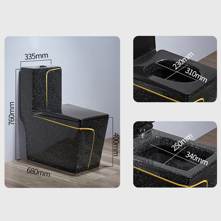 Floor Mount Flush Toilet Traditional One-Piece Toilet with Slow Close Seat