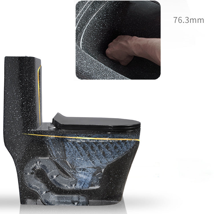 Floor Mount Flush Toilet Traditional One-Piece Toilet with Slow Close Seat