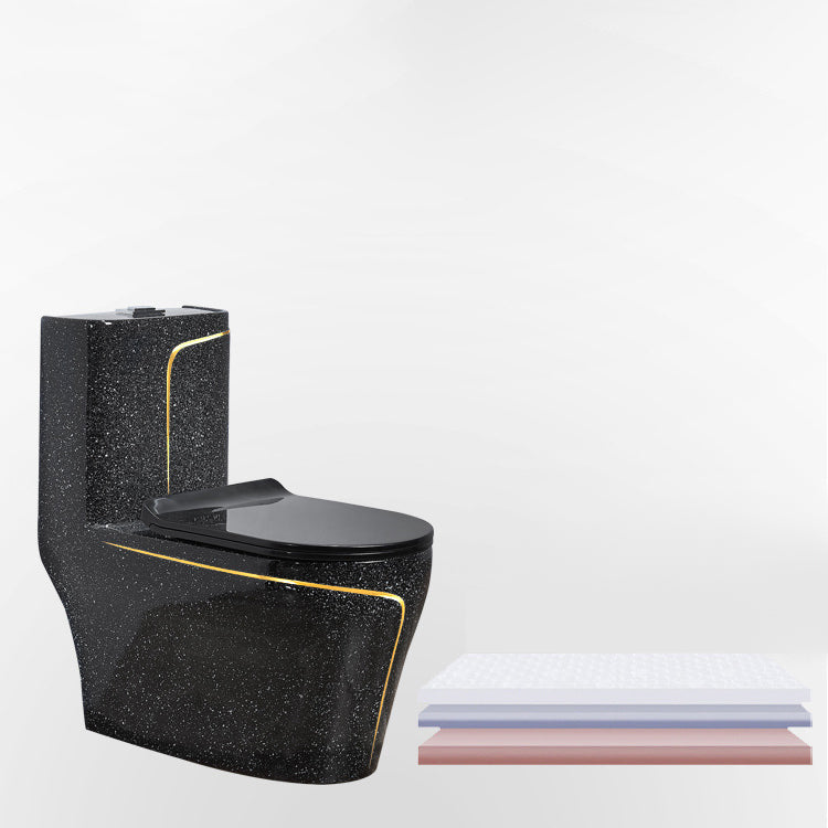 Floor Mount Flush Toilet Traditional One-Piece Toilet with Slow Close Seat