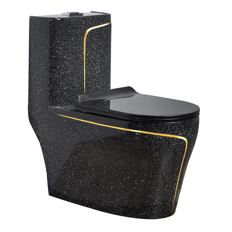 Floor Mount Flush Toilet Traditional One-Piece Toilet with Slow Close Seat