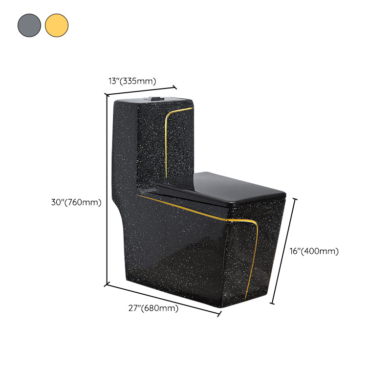 Floor Mount Flush Toilet Traditional One-Piece Toilet with Slow Close Seat