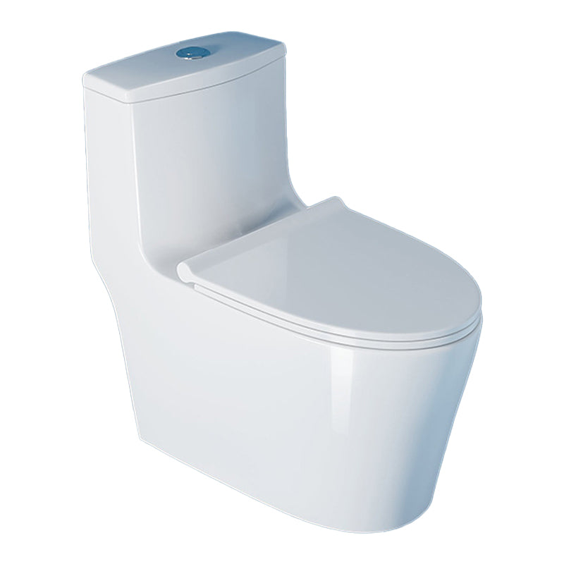 Contemporary One Piece Toilet Floor Mounted White Toilet Bowl for Washroom
