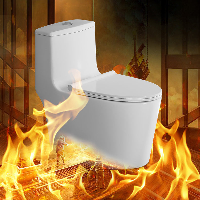 Contemporary One Piece Toilet Floor Mounted White Toilet Bowl for Washroom