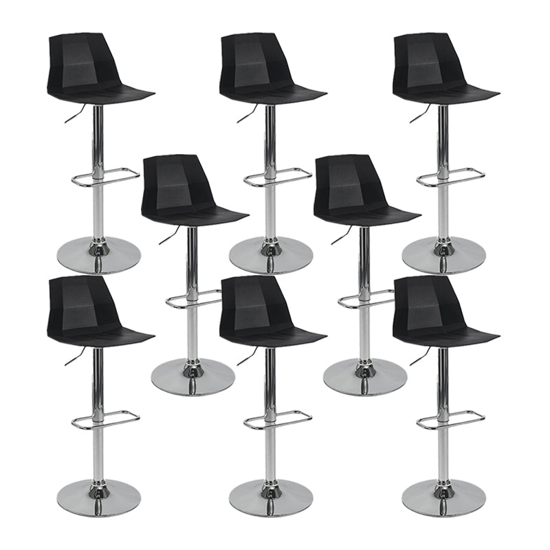 Industrial Backrest Armless Counter Stool Adjustable Iron Stool with Plastic Cushion