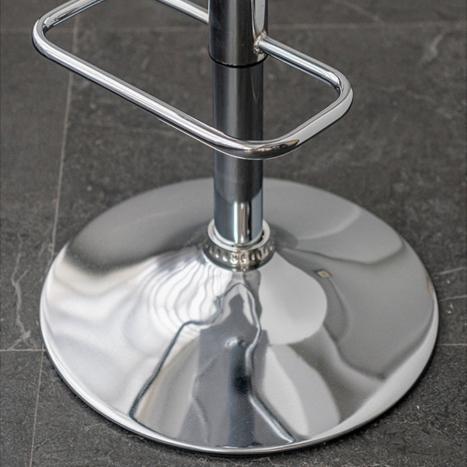 Industrial Backrest Armless Counter Stool Adjustable Iron Stool with Plastic Cushion