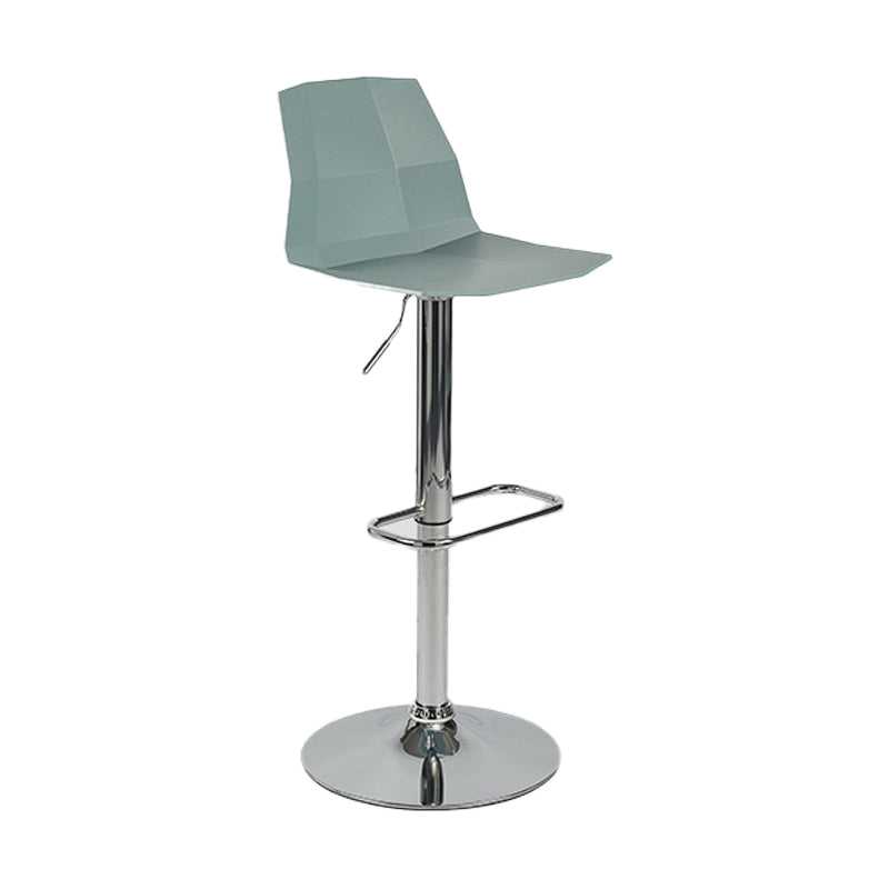 Industrial Backrest Armless Counter Stool Adjustable Iron Stool with Plastic Cushion