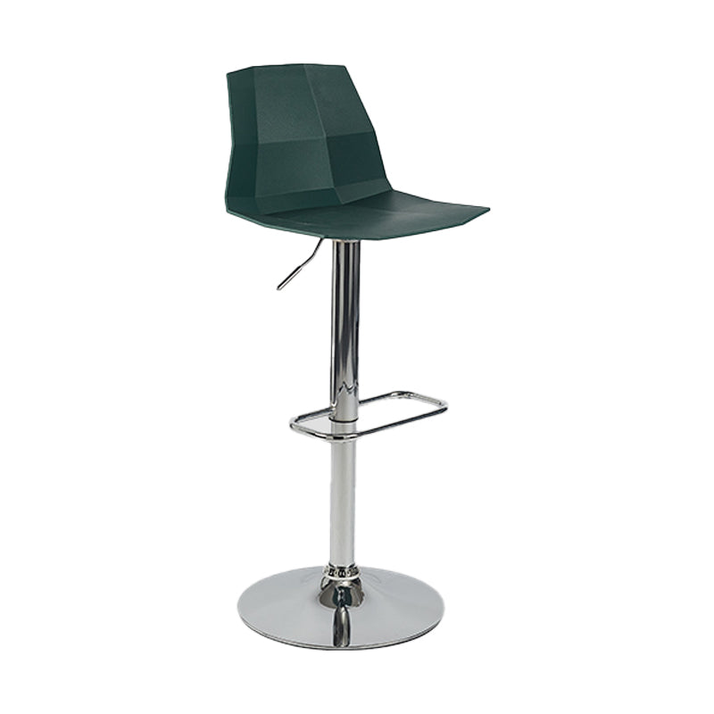 Industrial Backrest Armless Counter Stool Adjustable Iron Stool with Plastic Cushion