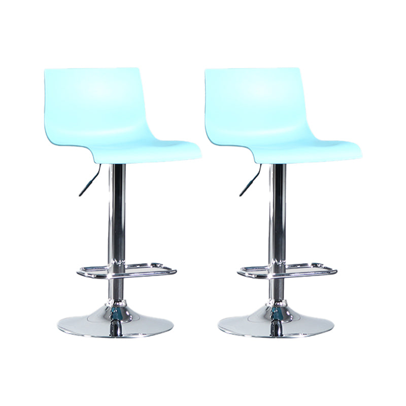 Industrial Backrest Armless Counter Stool Adjustable Iron Stool with Plastic Cushion