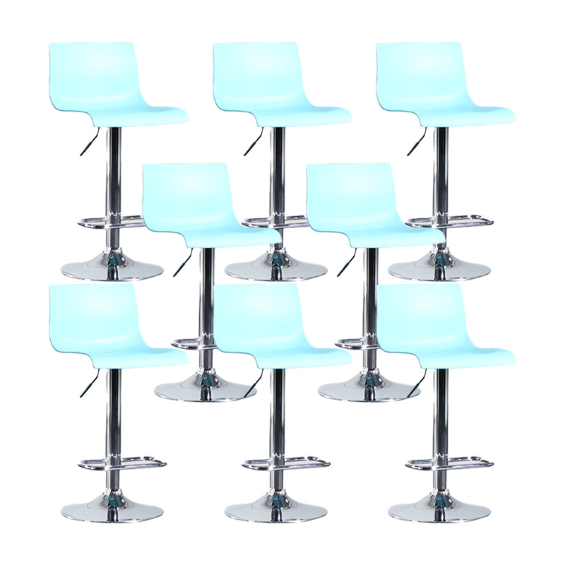 Industrial Backrest Armless Counter Stool Adjustable Iron Stool with Plastic Cushion