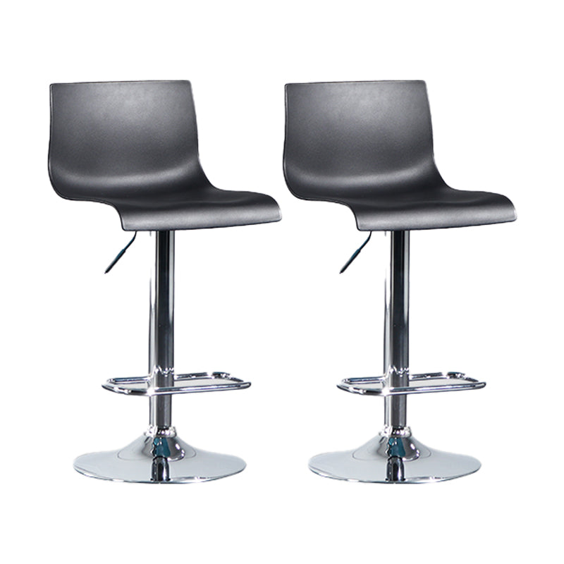 Industrial Backrest Armless Counter Stool Adjustable Iron Stool with Plastic Cushion