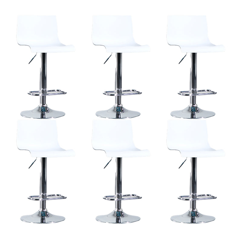 Industrial Backrest Armless Counter Stool Adjustable Iron Stool with Plastic Cushion