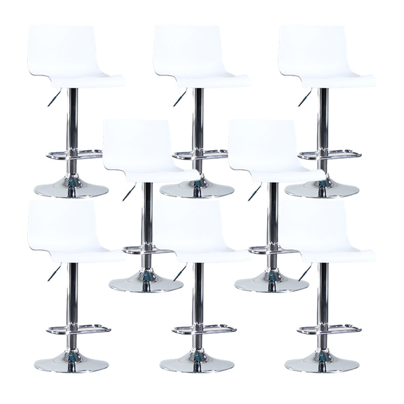 Industrial Backrest Armless Counter Stool Adjustable Iron Stool with Plastic Cushion