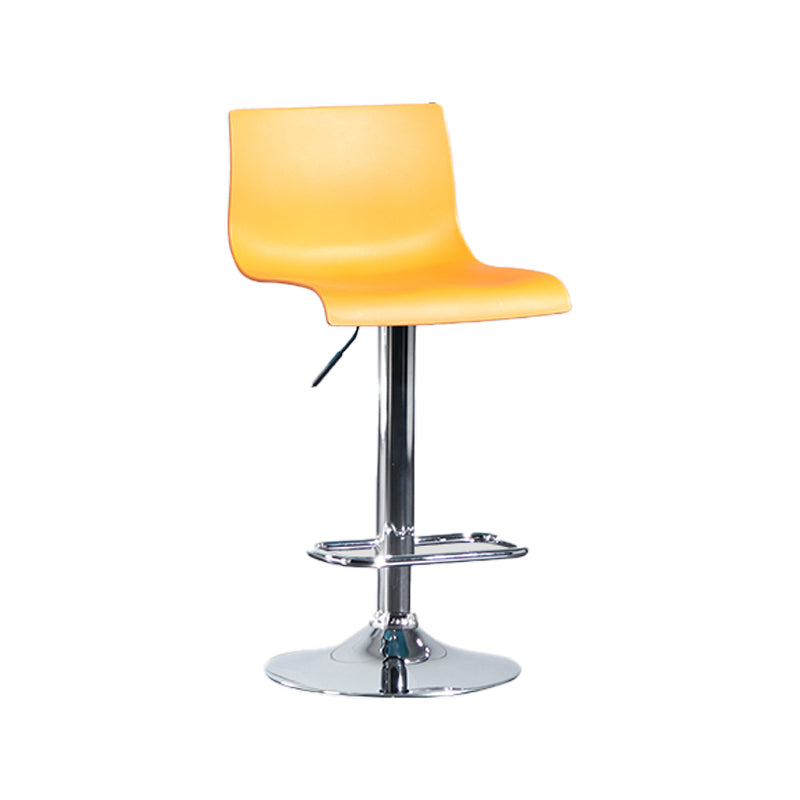 Industrial Backrest Armless Counter Stool Adjustable Iron Stool with Plastic Cushion