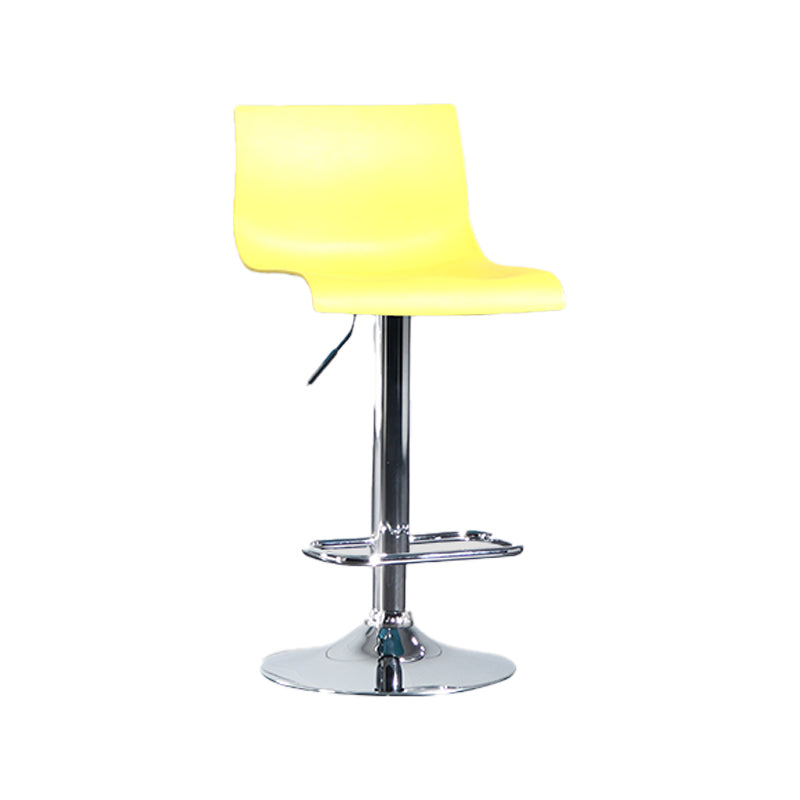 Industrial Backrest Armless Counter Stool Adjustable Iron Stool with Plastic Cushion