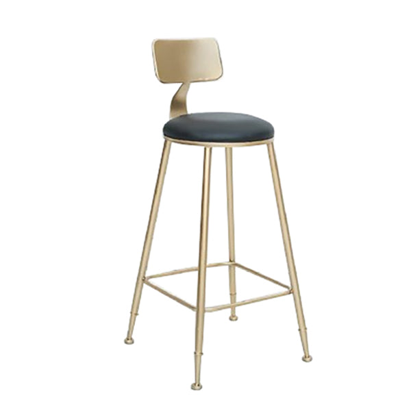 Nordic Bar-stool Round Seat Counter Bar Stool with Metal Legs