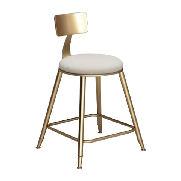 Nordic Bar-stool Round Seat Counter Bar Stool with Metal Legs