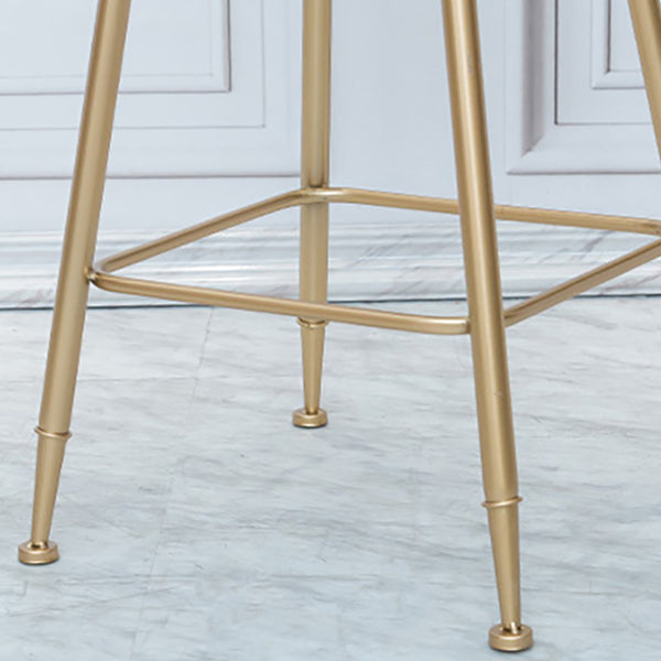 Nordic Bar-stool Round Seat Counter Bar Stool with Metal Legs