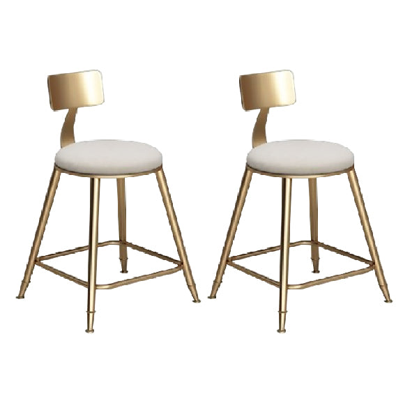 Nordic Bar-stool Round Seat Counter Bar Stool with Metal Legs