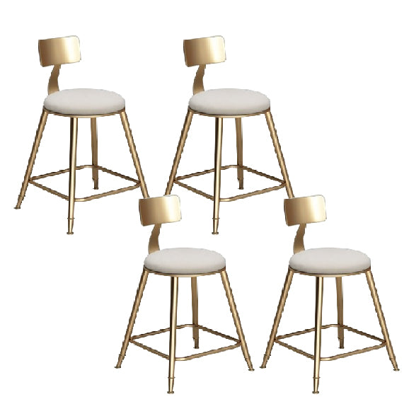 Nordic Bar-stool Round Seat Counter Bar Stool with Metal Legs