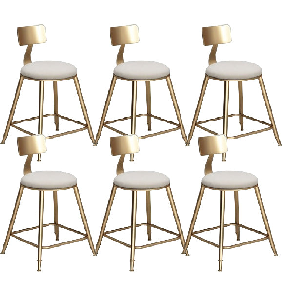 Nordic Bar-stool Round Seat Counter Bar Stool with Metal Legs