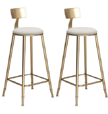 Nordic Bar-stool Round Seat Counter Bar Stool with Metal Legs