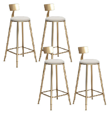 Nordic Bar-stool Round Seat Counter Bar Stool with Metal Legs