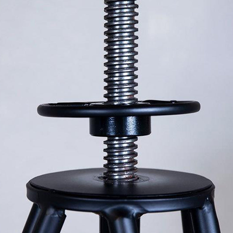Industrial Adjustable Height Bar Stool Metal Counter-height Stool for Kitchen