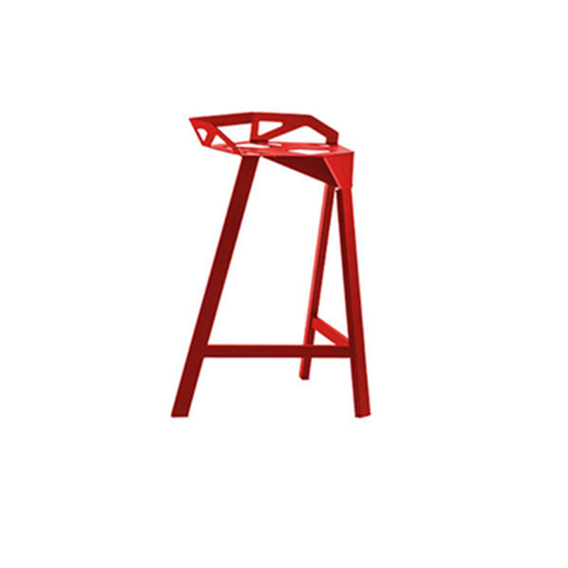 Industrial Low Back Counter Stools Metal Counter Height Stools for Home Use