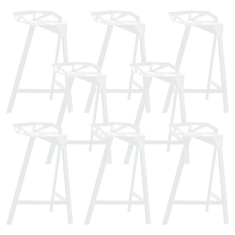 Industrial Low Back Counter Stools Metal Counter Height Stools for Home Use