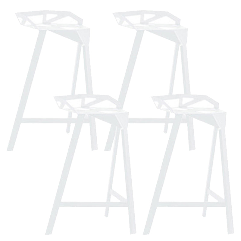 Industrial Low Back Counter Stools Metal Counter Height Stools for Home Use
