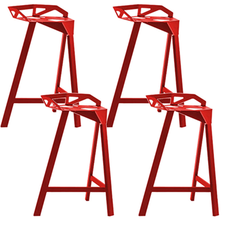 Industrial Low Back Counter Stools Metal Counter Height Stools for Home Use