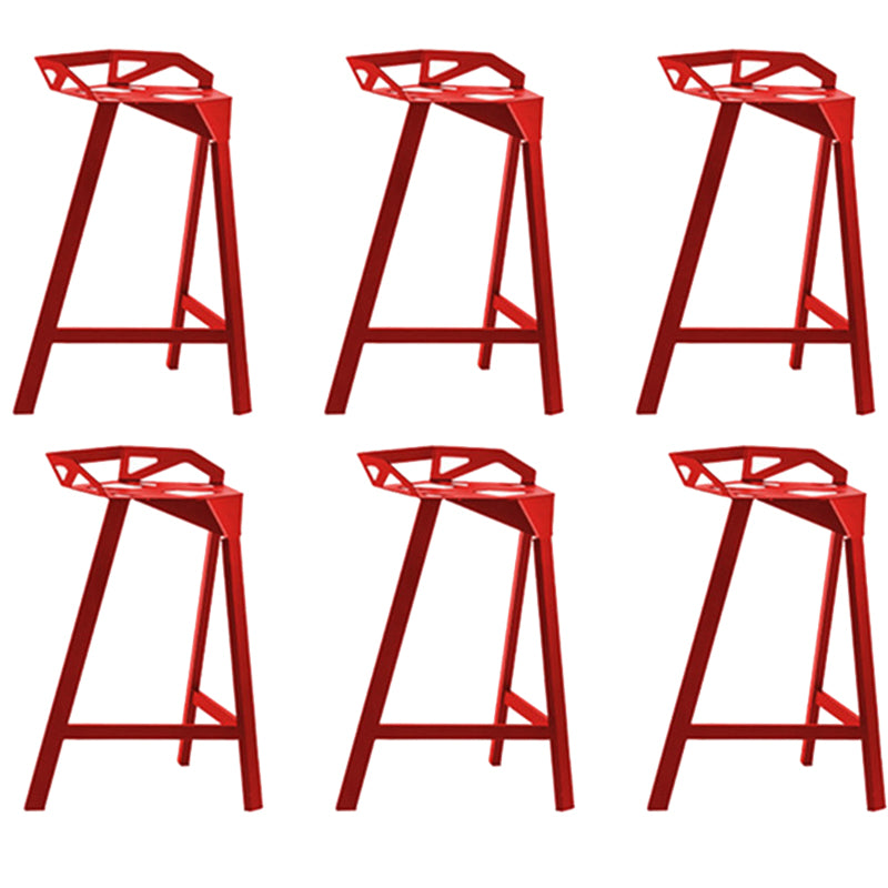 Industrial Low Back Counter Stools Metal Counter Height Stools for Home Use