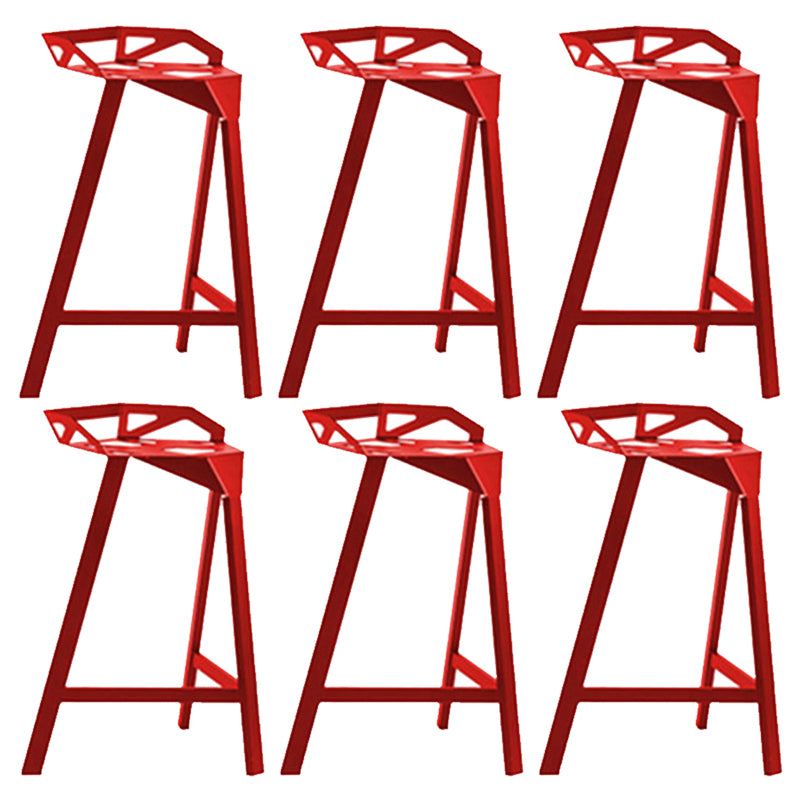 Industrial Low Back Counter Stools Metal Counter Height Stools for Home Use