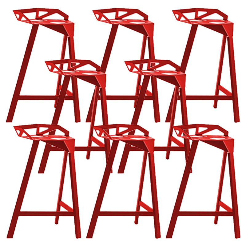 Industrial Low Back Counter Stools Metal Counter Height Stools for Home Use