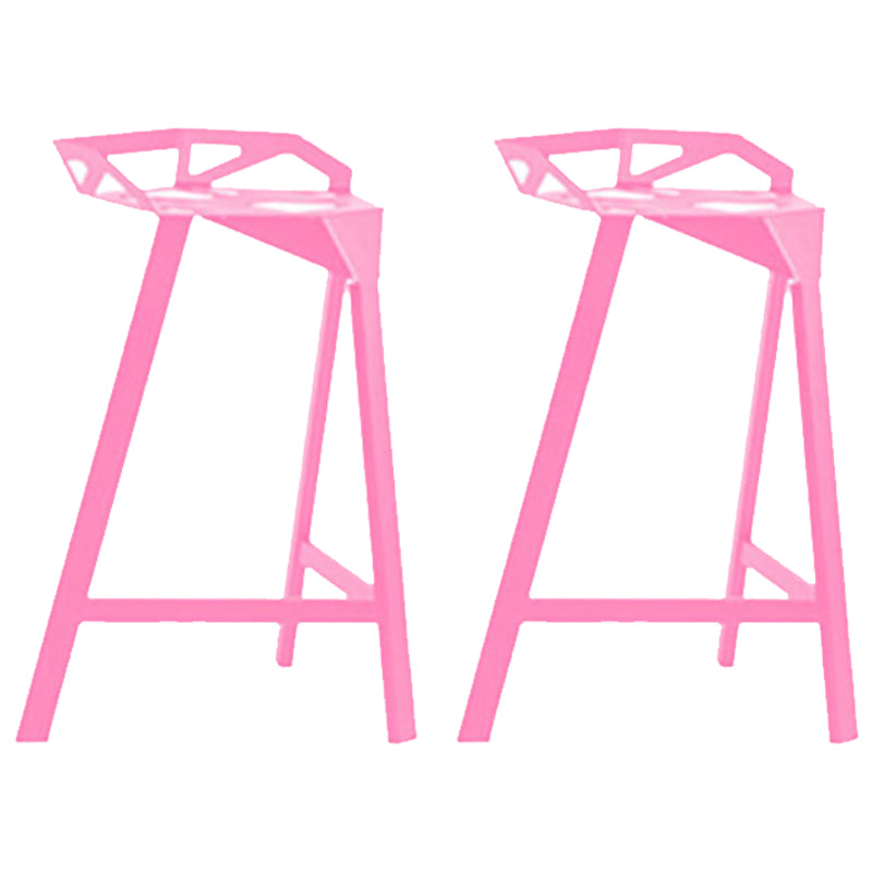 Industrial Low Back Counter Stools Metal Counter Height Stools for Home Use