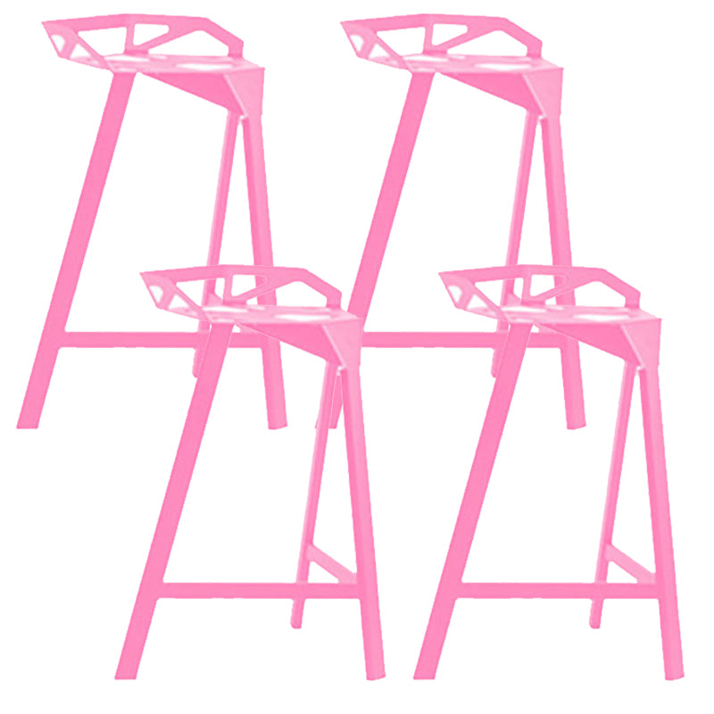 Industrial Low Back Counter Stools Metal Counter Height Stools for Home Use