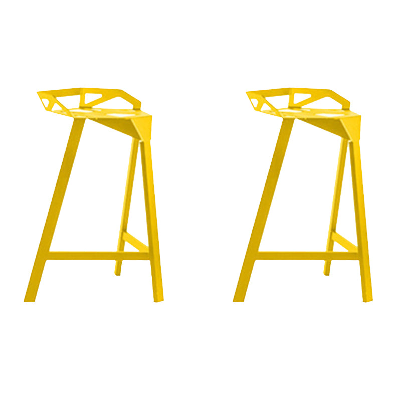 Industrial Low Back Counter Stools Metal Counter Height Stools for Home Use