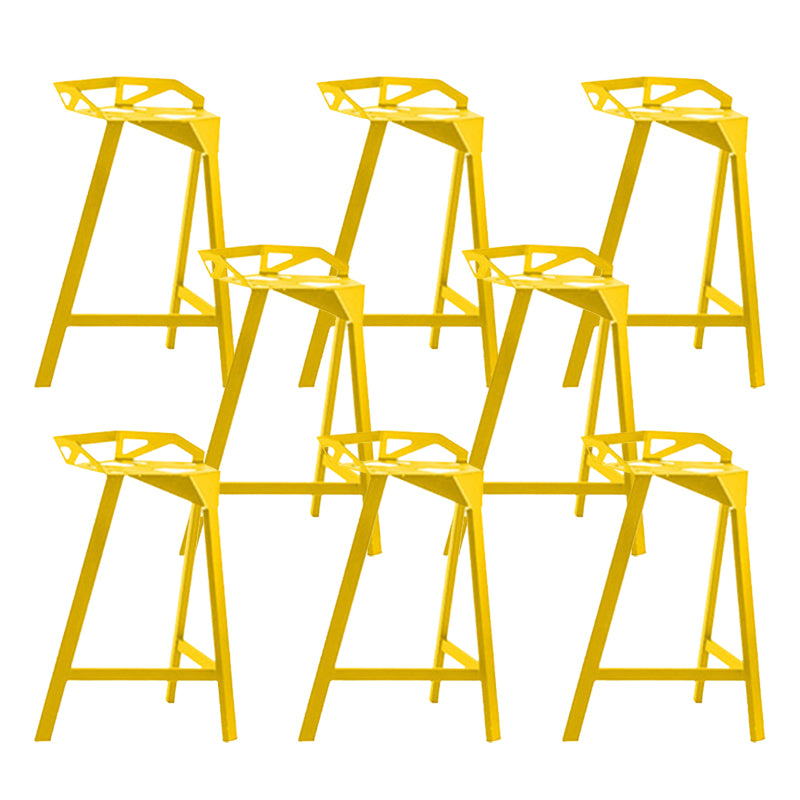 Industrial Low Back Counter Stools Metal Counter Height Stools for Home Use