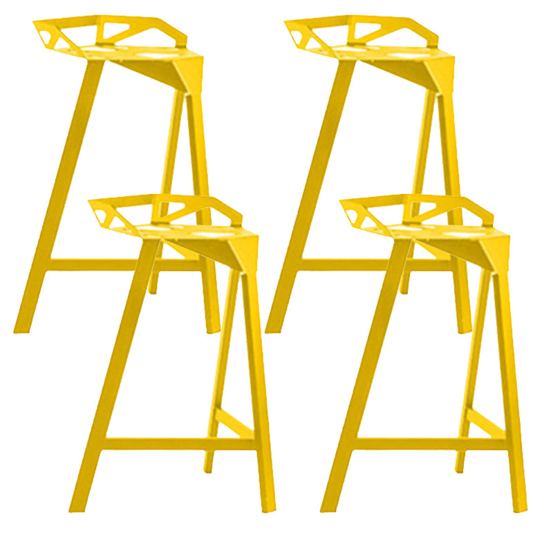 Industrial Low Back Counter Stools Metal Counter Height Stools for Home Use