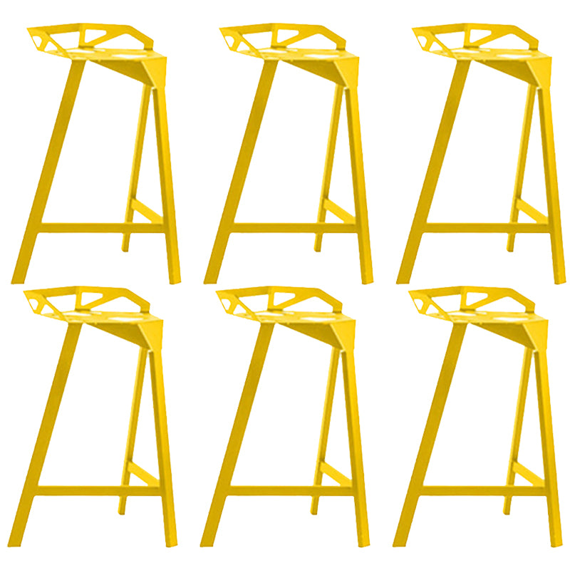 Industrial Low Back Counter Stools Metal Counter Height Stools for Home Use