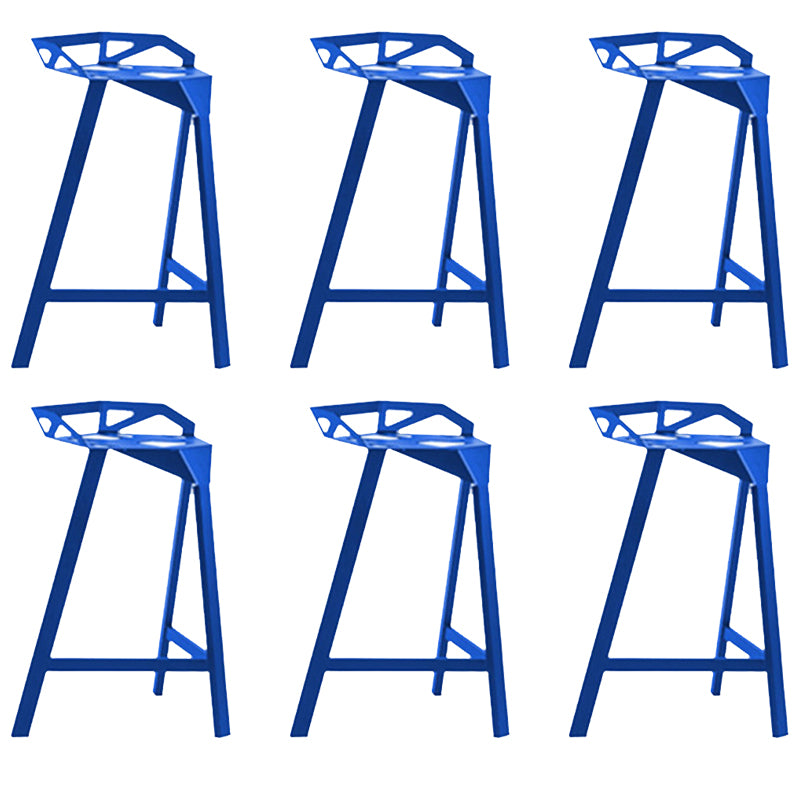 Industrial Low Back Counter Stools Metal Counter Height Stools for Home Use