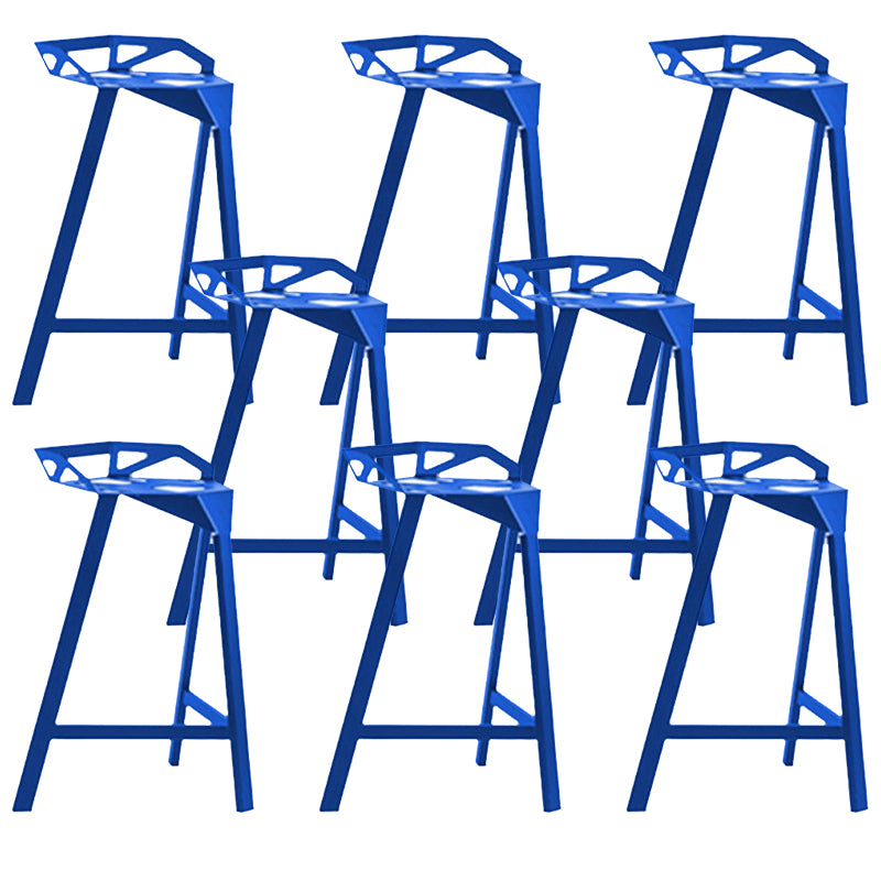 Industrial Low Back Counter Stools Metal Counter Height Stools for Home Use