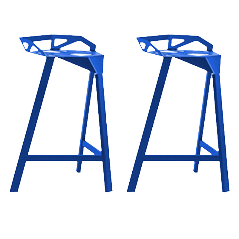 Industrial Low Back Counter Stools Metal Counter Height Stools for Home Use